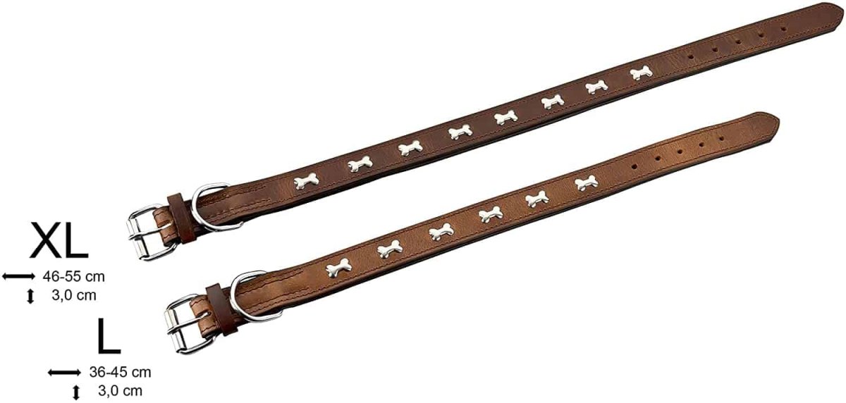 Lederhalsband Hund – Hundehalsband aus Leder – Classic-Line – “Lisa” – Braun – Bild 6
